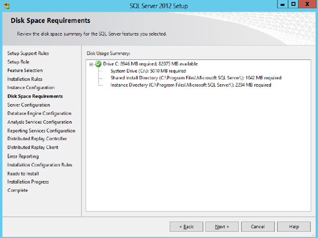 Disk Space Requirements